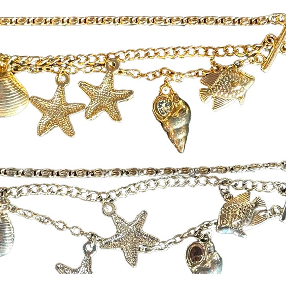 Sea Life Layered Charm Bracelet - Picture 4 of 8